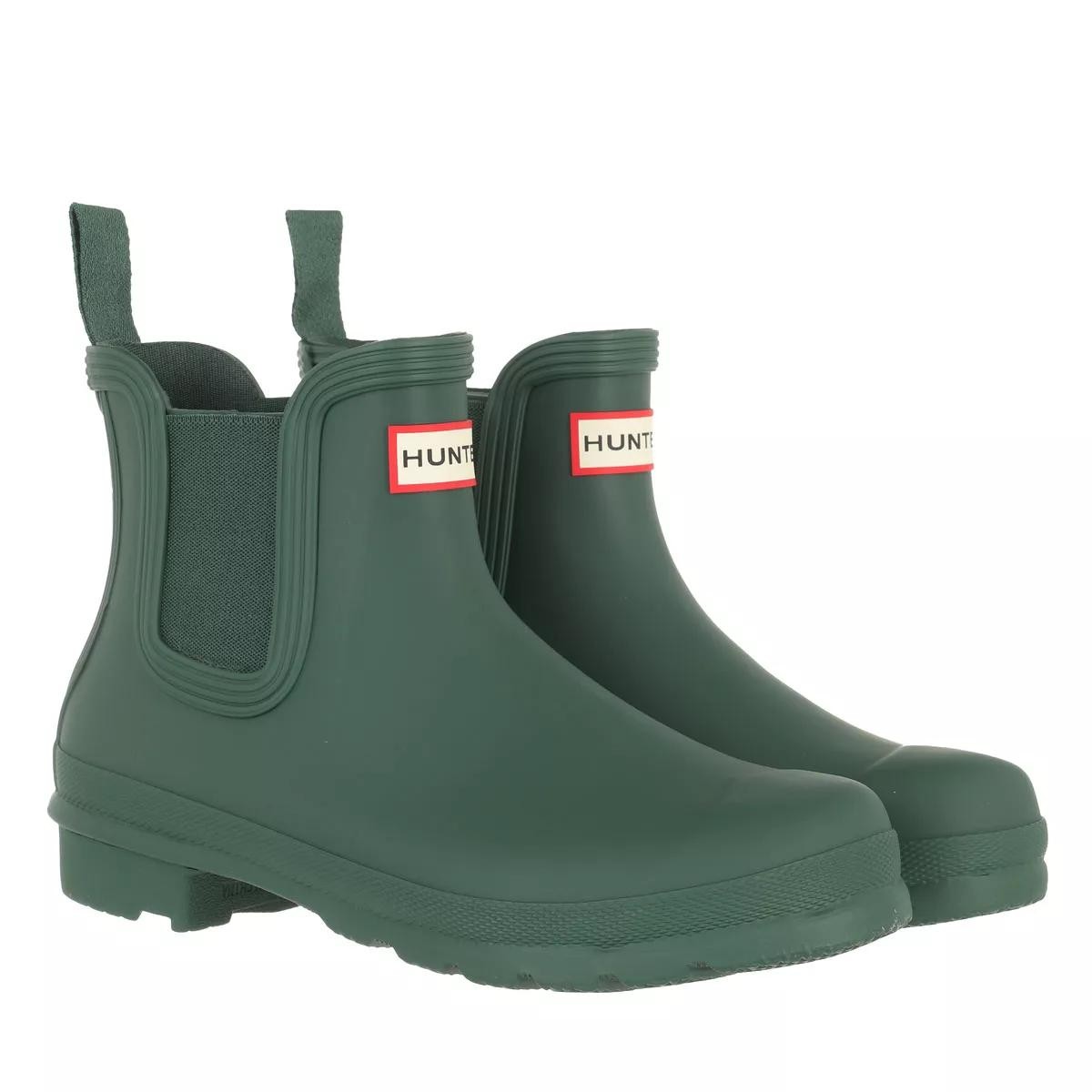 HUNTER Stiefeletten grün Regenstiefel