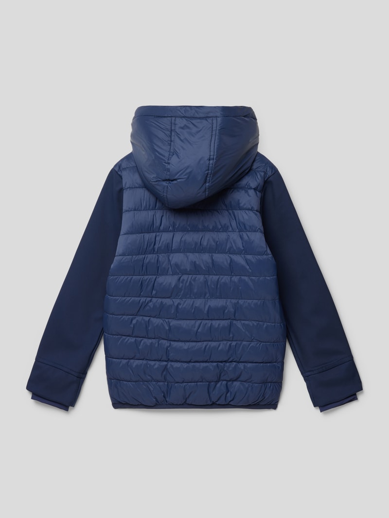 Jacke mit Stepp-Besatz Modell 'TIMON' in marineblau