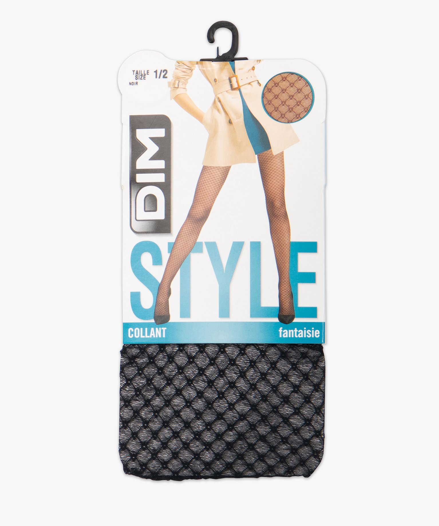 Collant femme à motifs losanges - DIM Style noir | GEMO