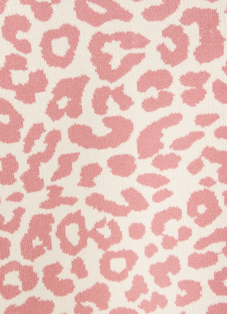 „Essentiel Antwerp Farmhouse“ smulkiai megztas kardiganas su leopardo raštu ir uždėtinėmis kišenėmis