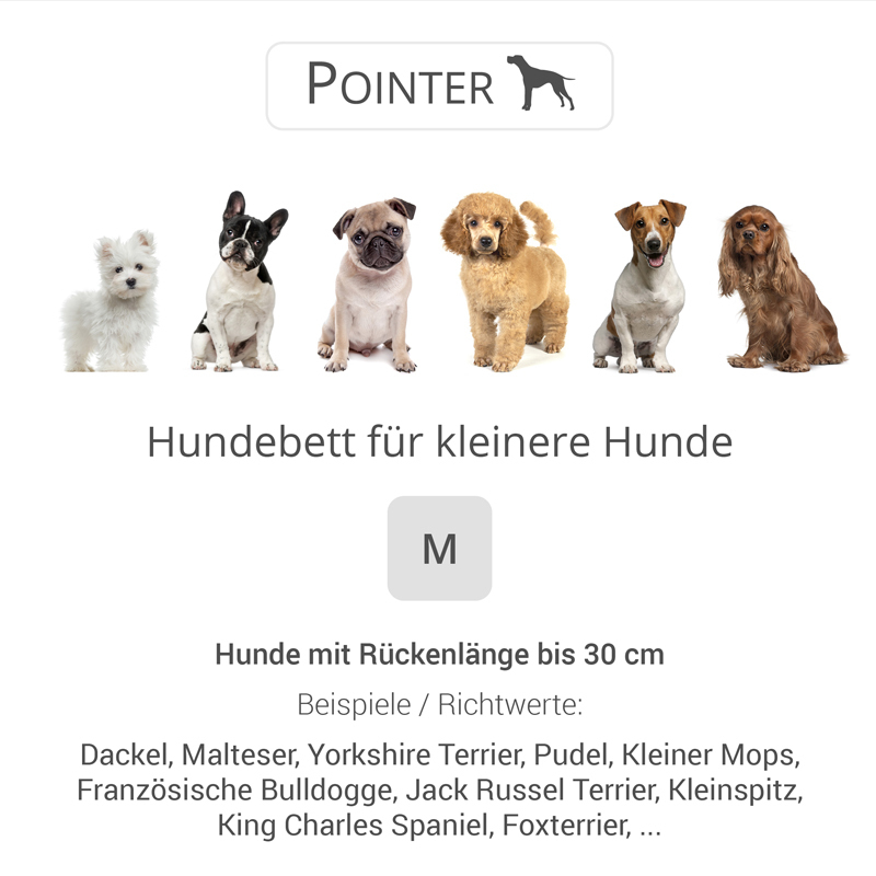 Pointer Hundebetten Pointer Liegeplatz anthrazit M