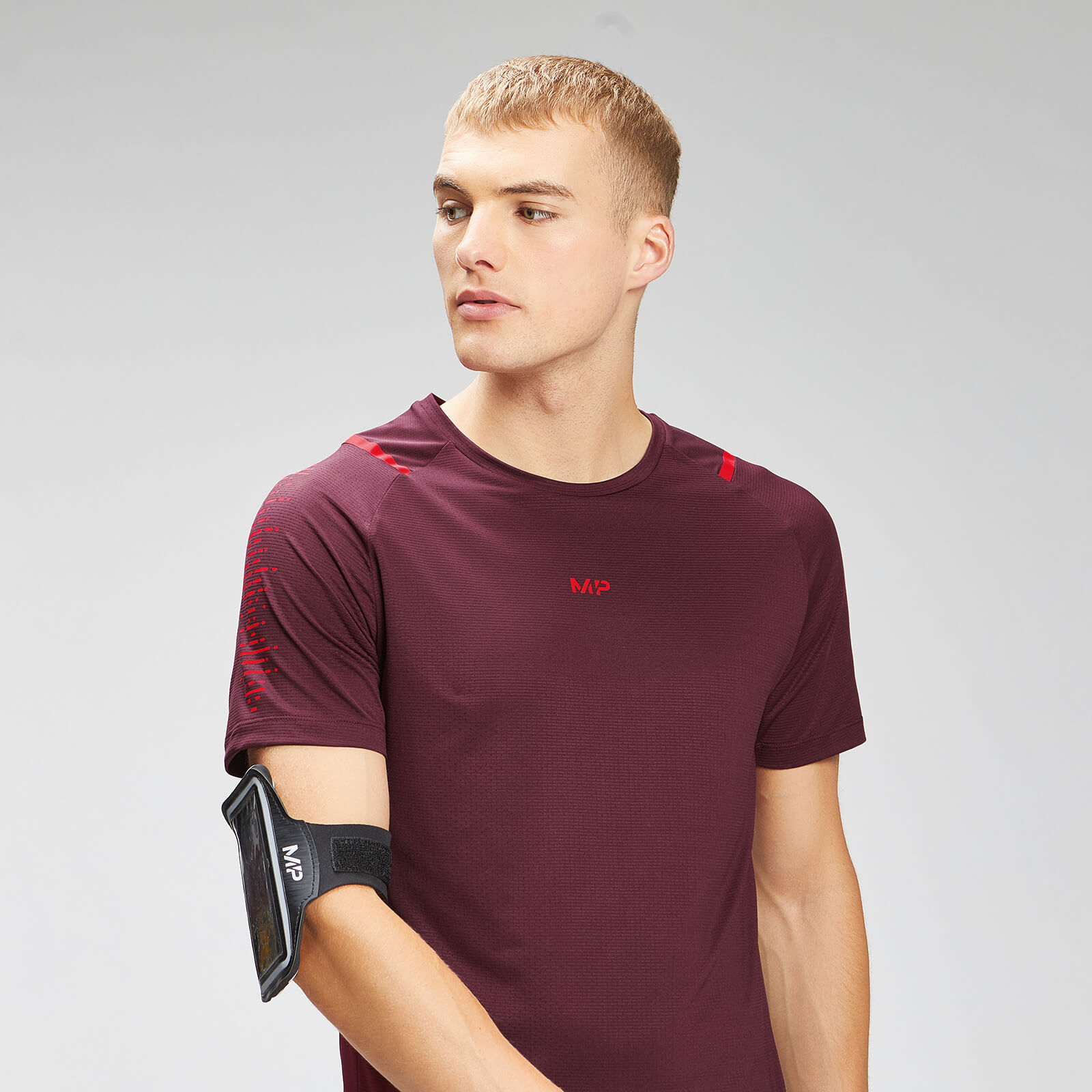 T-shirt à manches courtes MP Velocity pour hommes – Merlot