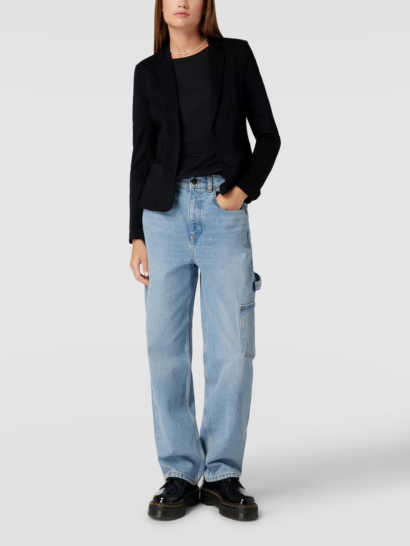 Blazer mit Label-Details Modell 'Poptrash' in schwarz