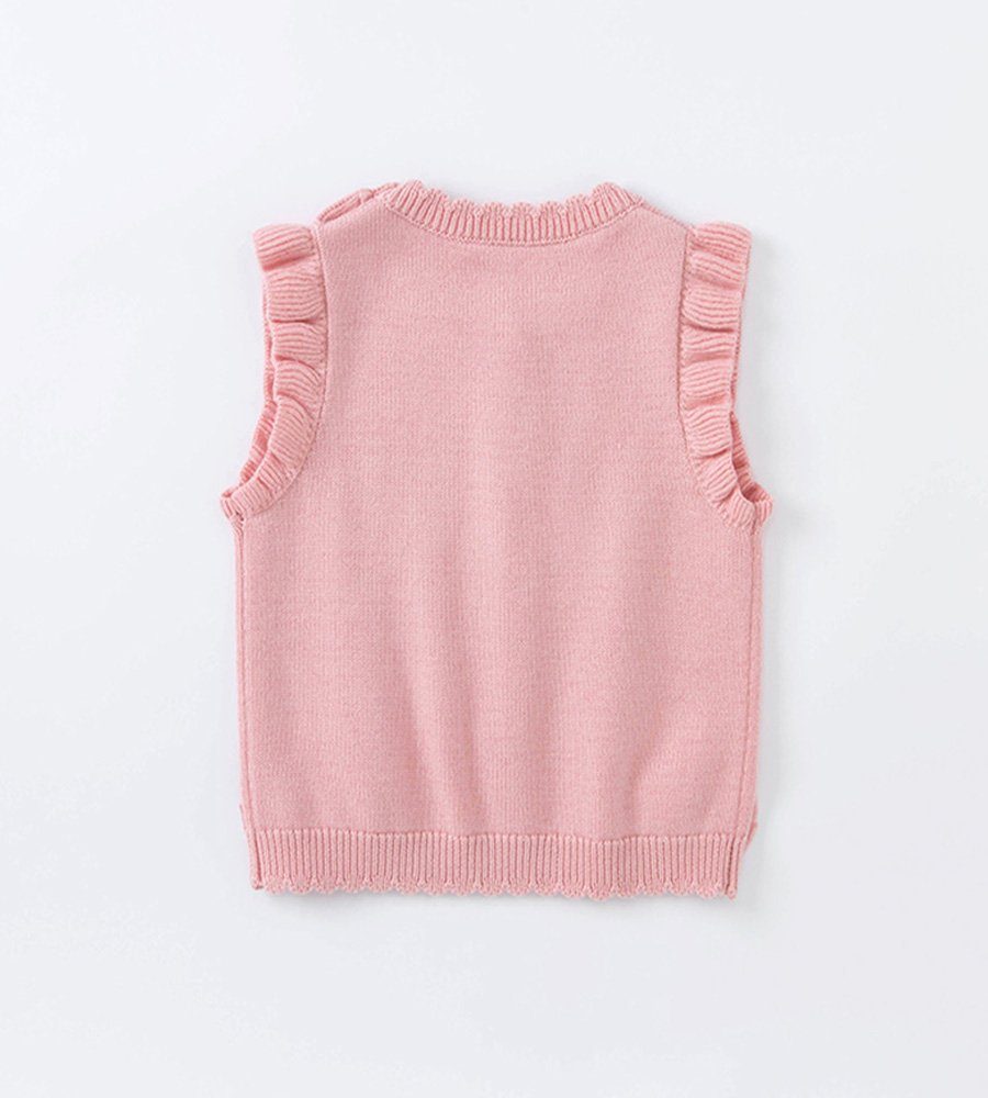 Dave & Bella Germany Strickweste Strickweste mit Blümchen pink