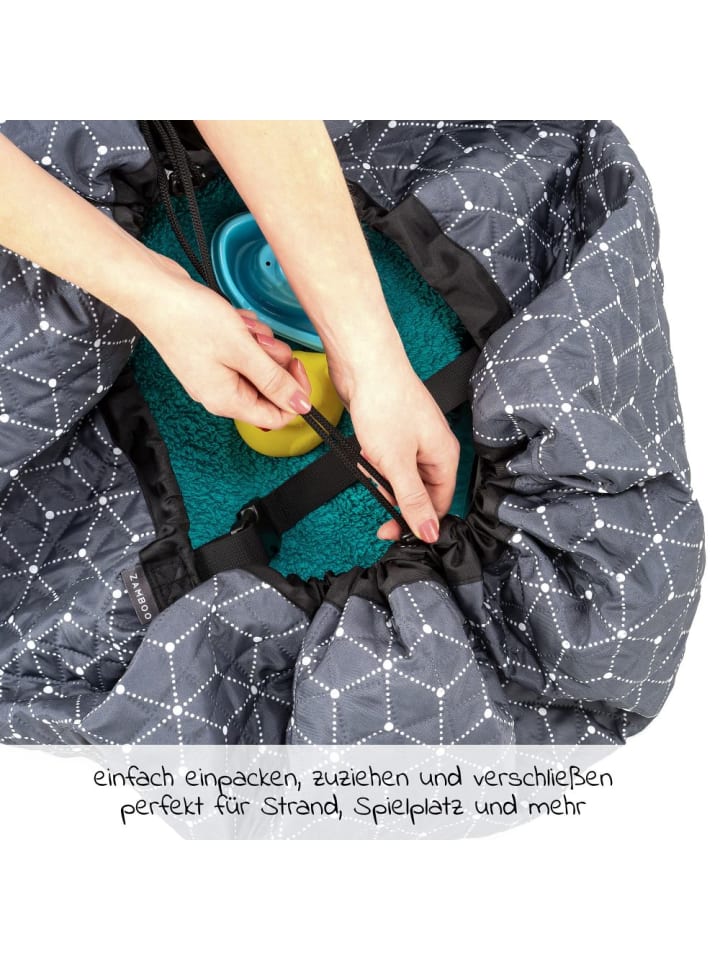 Zamboo Spielplatzdecke 2in1 - Tasche und Unterlage - Grau in grau,weiss günstig kaufen onesize