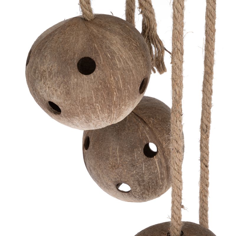 TIAKI Kokosnuss-Vogelspielzeug Swing & Forage
