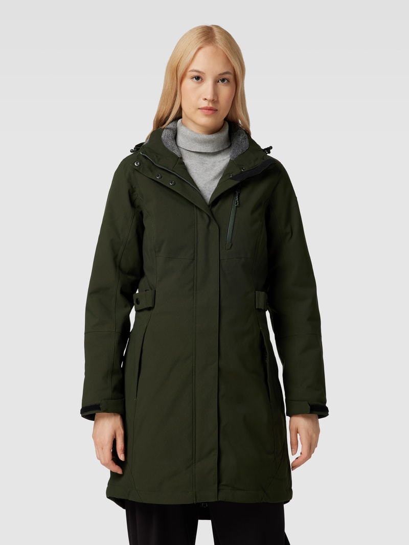 Jacke mit Label-Details Modell 'KOW' in olivgrün
