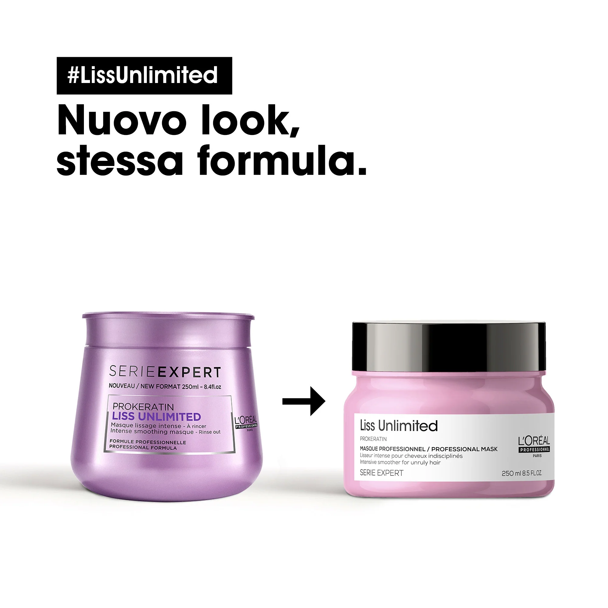 SERIA EXPERT Mască New Liss Unlimited - Mască disciplinantă/anti-încrețire a părului