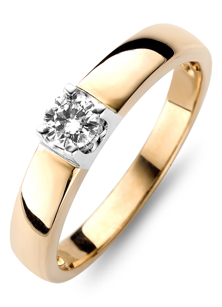 Anello solitario Diamond Point in oro con diamante sintetico da 0,34 ct. Diamante sintetico da 0,34 ct.