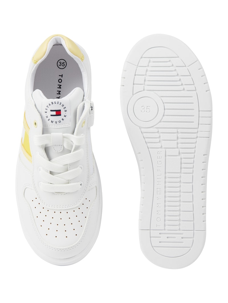 Sneaker in Leder-Optik Modell 'Kareem' in weiß