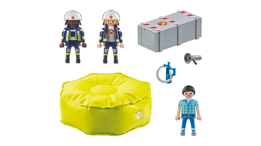 PLAYMOBIL 71465 ACTION HEROES Feuerwehrleute mit Luftkissen
