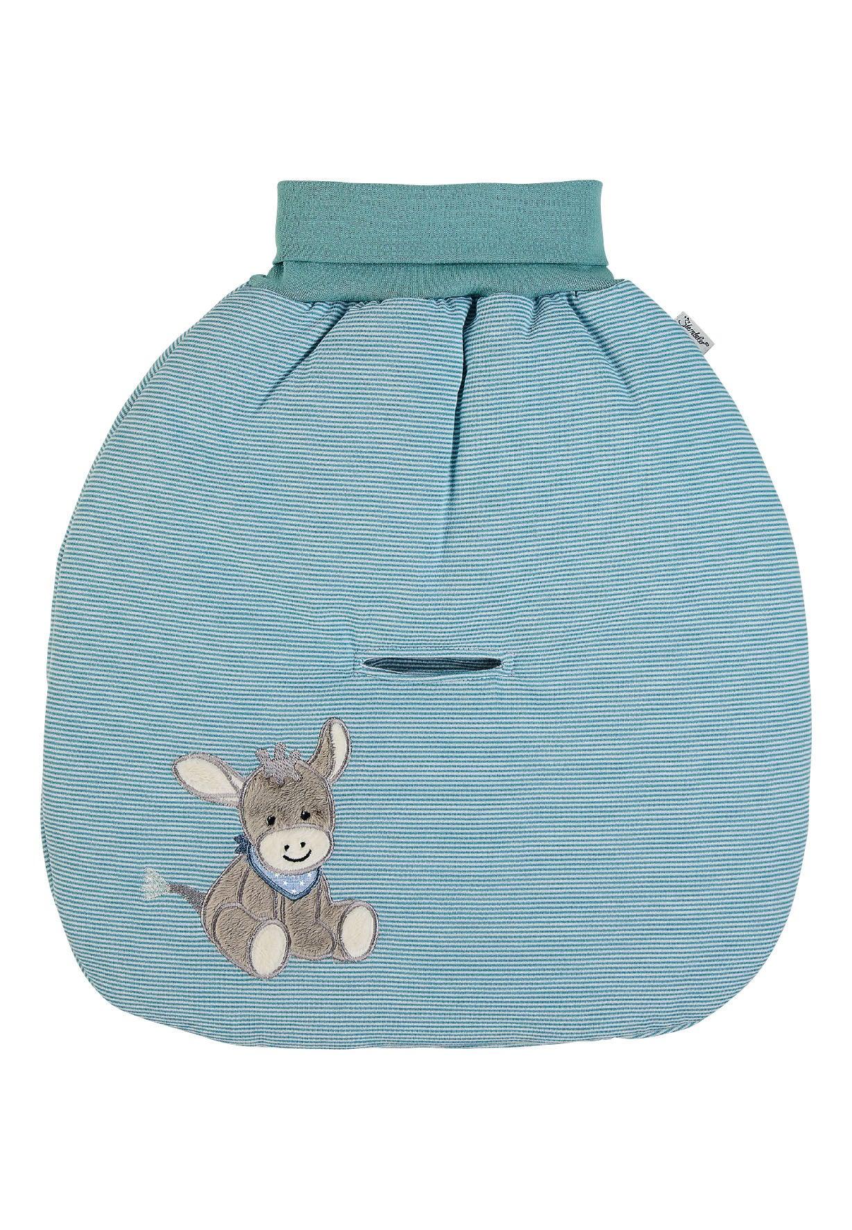 Strampelnest wattiert Esel Emmi in Blau, 48x42cm