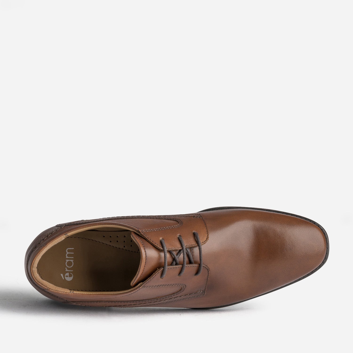 Derby marron en cuir