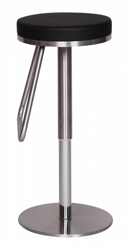 Wohnling Barhocker Wohnling Durable M6 Edelstahl gebürstet Schwarz