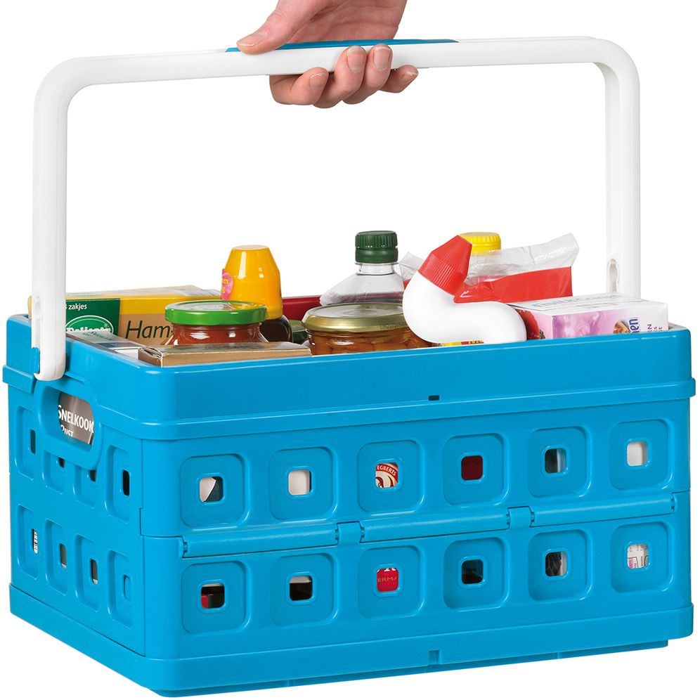 Sunware Square 24 Liter Set von 4 Klappboxen mit Griff