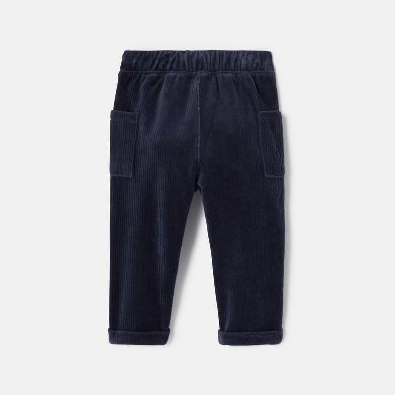 Pantalon en velours côtelé bleu bébé garçon Absorba