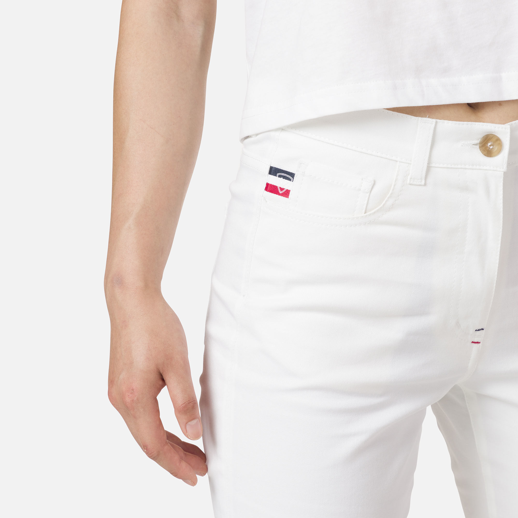 Pantalon slim en coton bio femme
