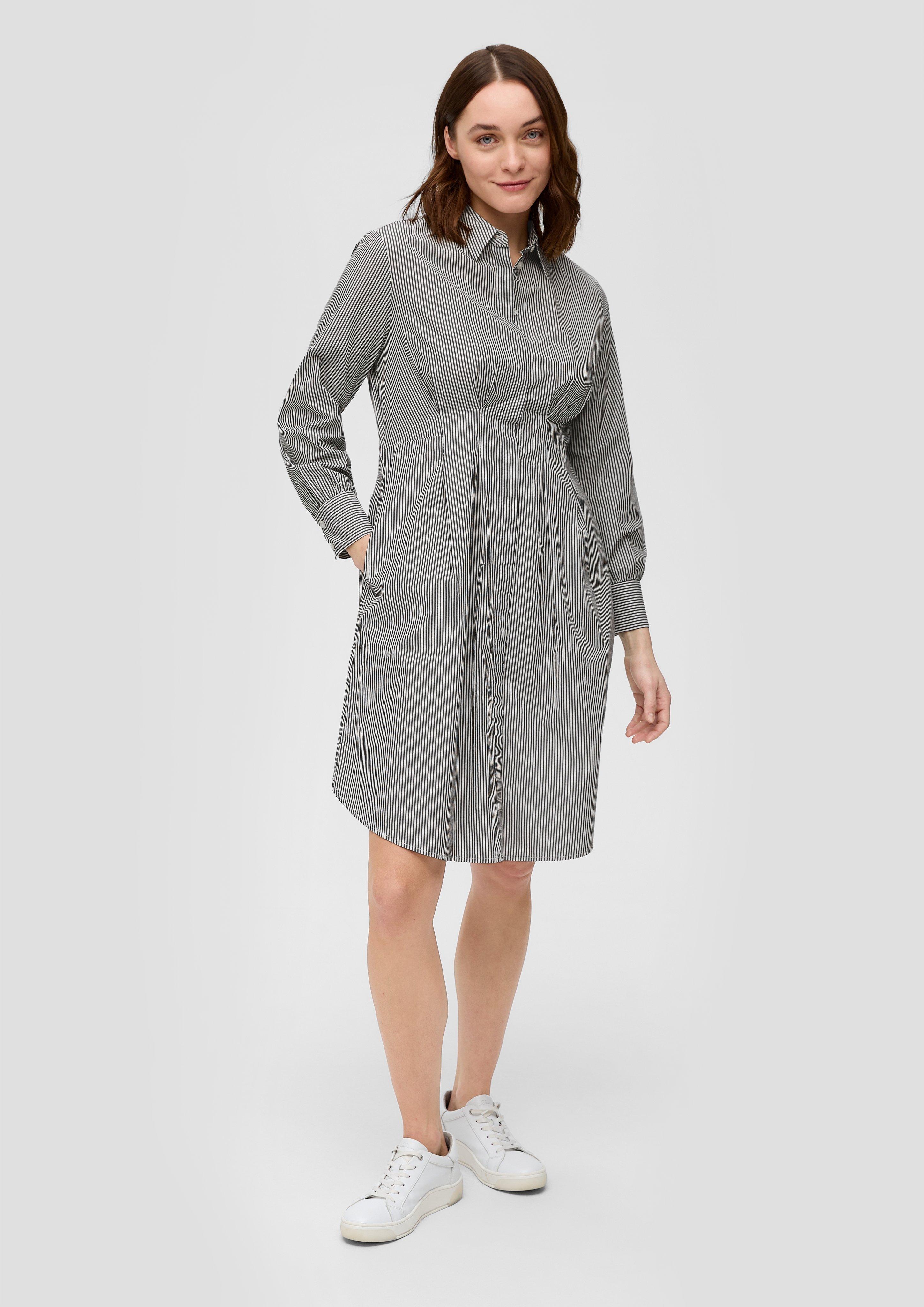 Gestreiftes Hemdblusenkleid aus Popeline  2142341-99G4