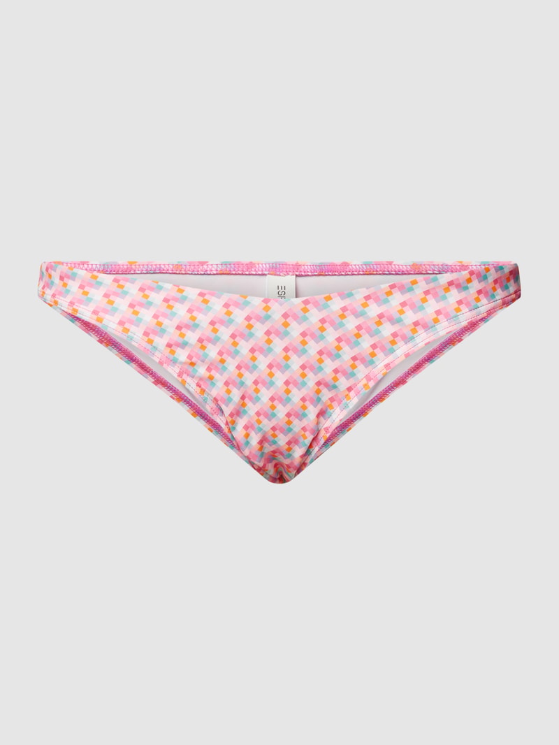 Bikini-Hose mit Allover-Muster in fuchsia