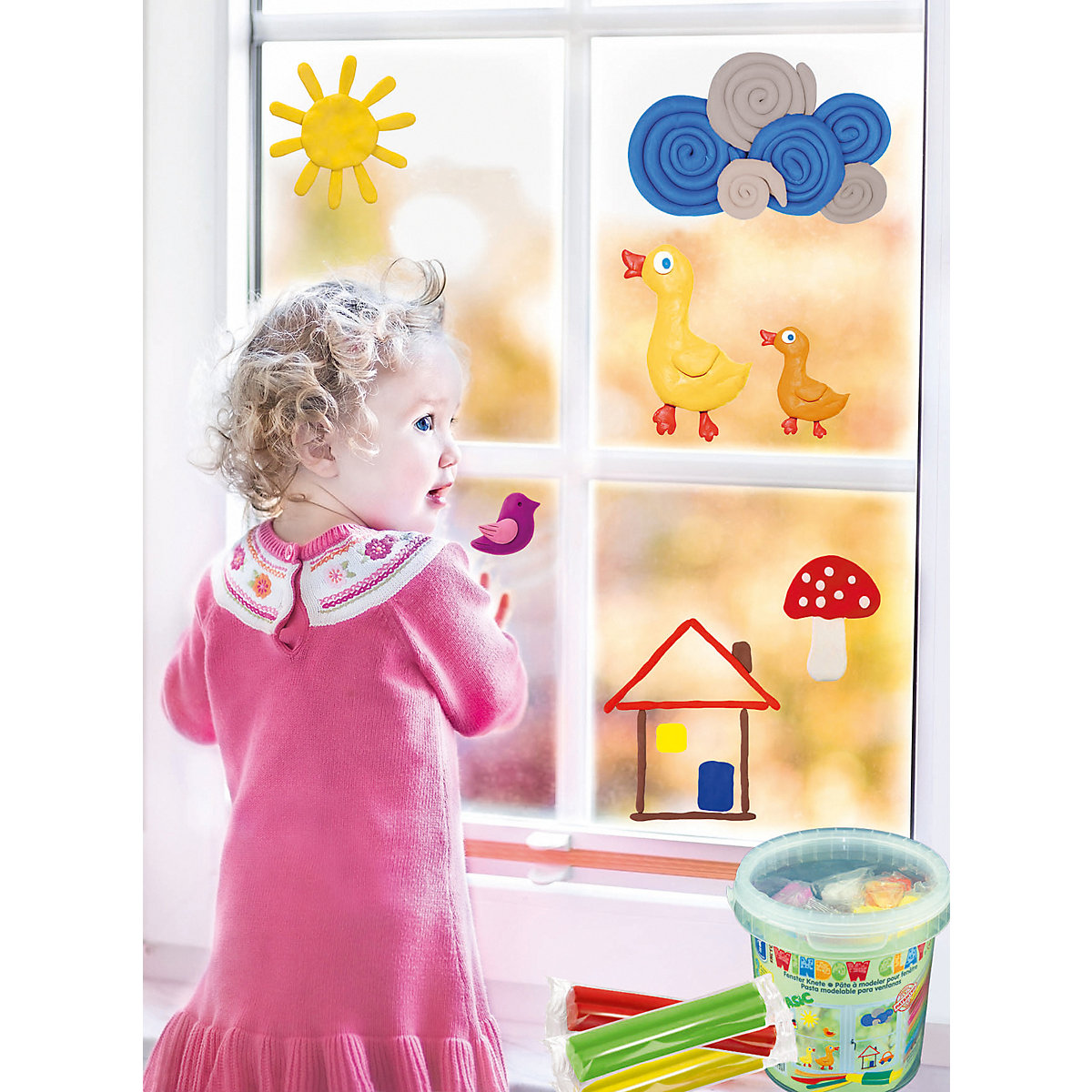 Window Clay Midi-Box Fensterknete, 6 x 50 g