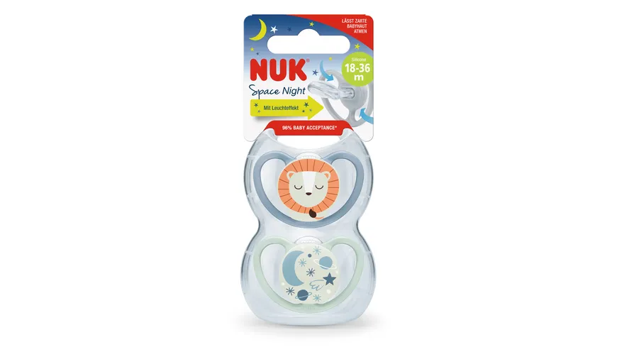 NUK Schnuller Space Night Silikon 18-36 Monate