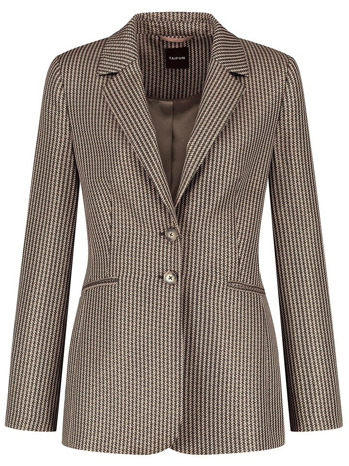 TAIFUN Blazer in Beige/ Schwarz günstig kaufen