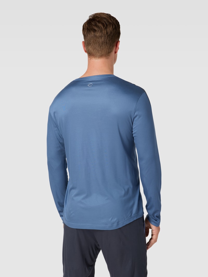 Pyjama-Oberteil mit langen Ärmeln Modell 'Cooling' in blau