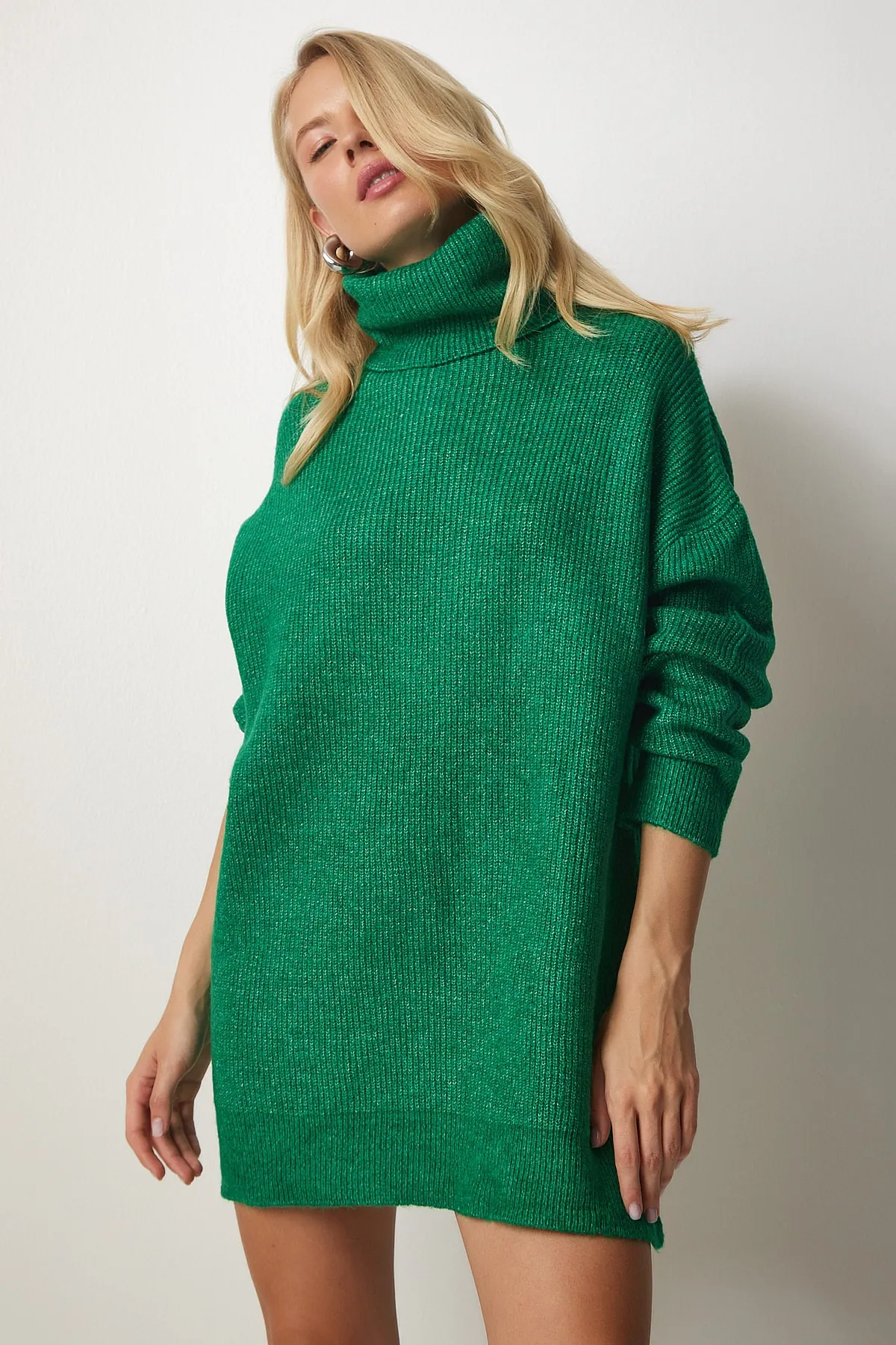 Happiness İstanbul  Pullover - Grün - Relaxed Fit