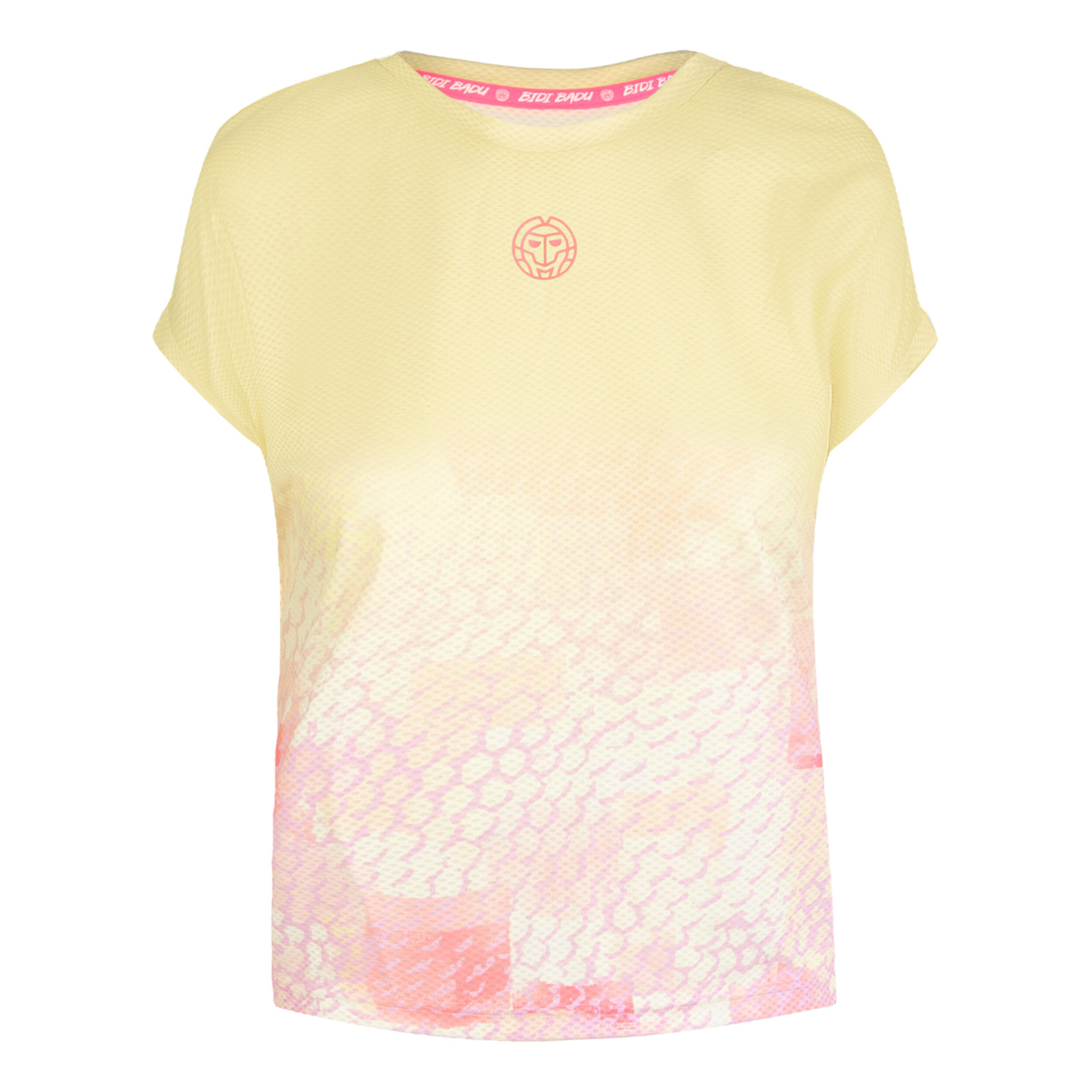Nadra Tech T-Shirt Damen - Gelb, Rosa