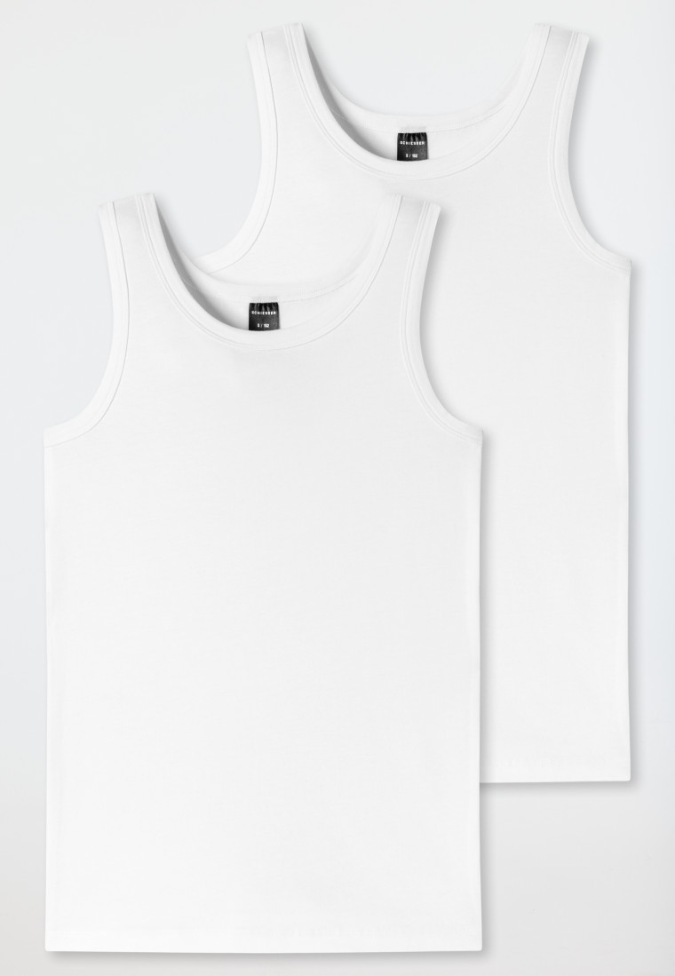 Tank Tops 2er-Pack Organic Cotton weiß - 95/5