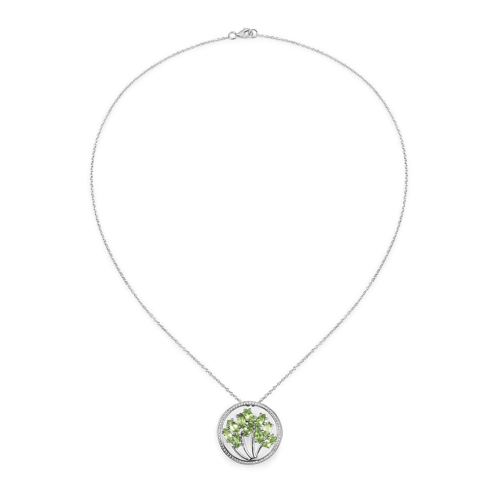 Rafaela Donata Chaîne Tree of Life Argent sterling Vert en Argent Bijoux
