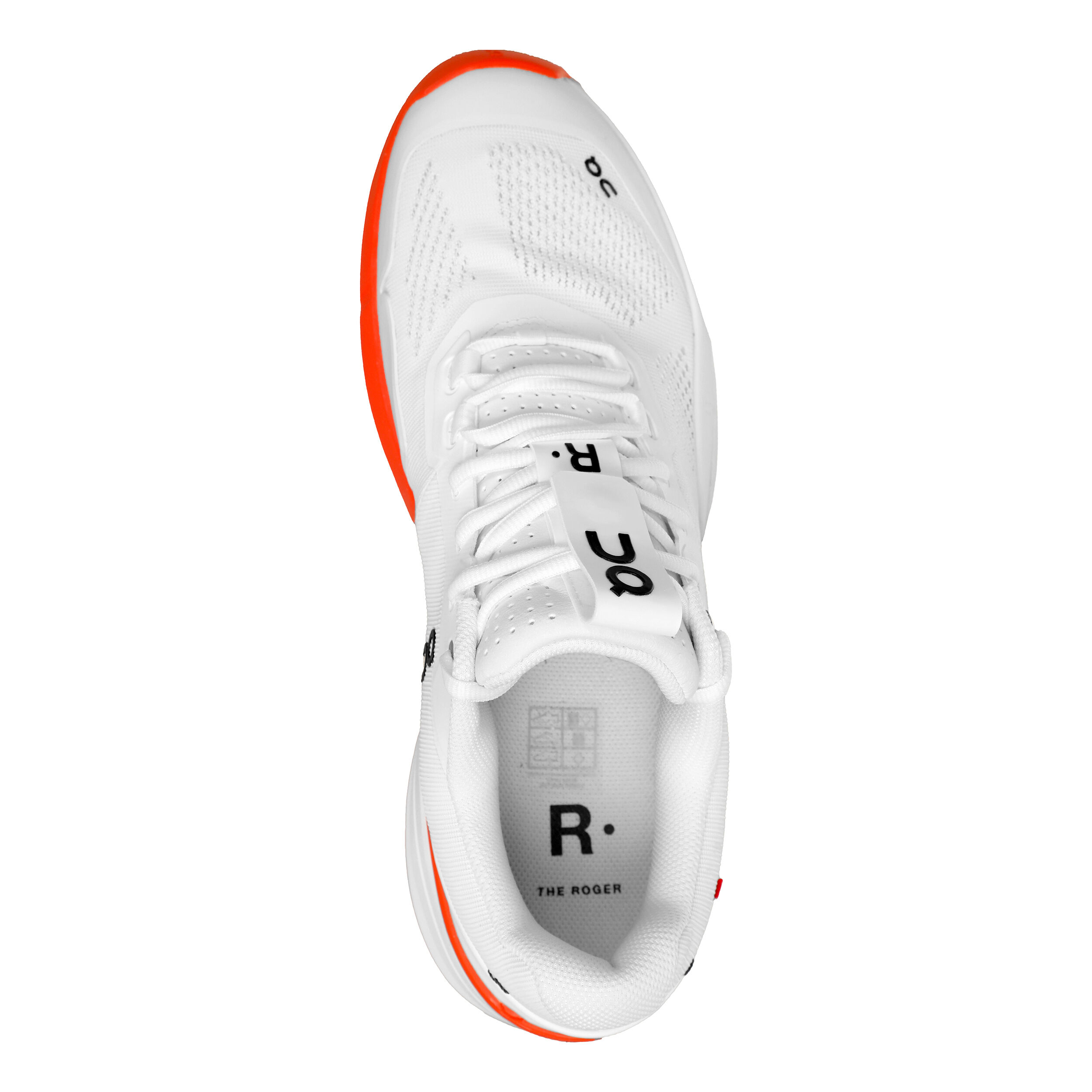 The Roger Pro Sandplatzschuh Herren - Weiß, Orange