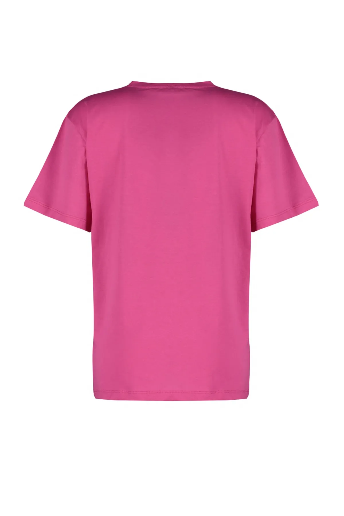 Trendyol Collection  Fuchsia, 100 % Baumwolle, Oversize/Weitform, Rundhals-Strick-T-Shirt TWOSS20TS0134