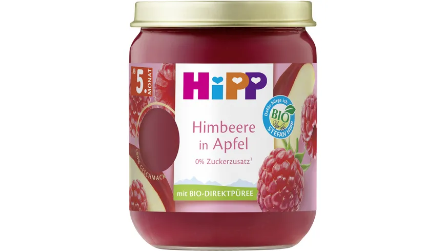 HiPP Bio Babygläschen Himbeere in Apfel 160 g