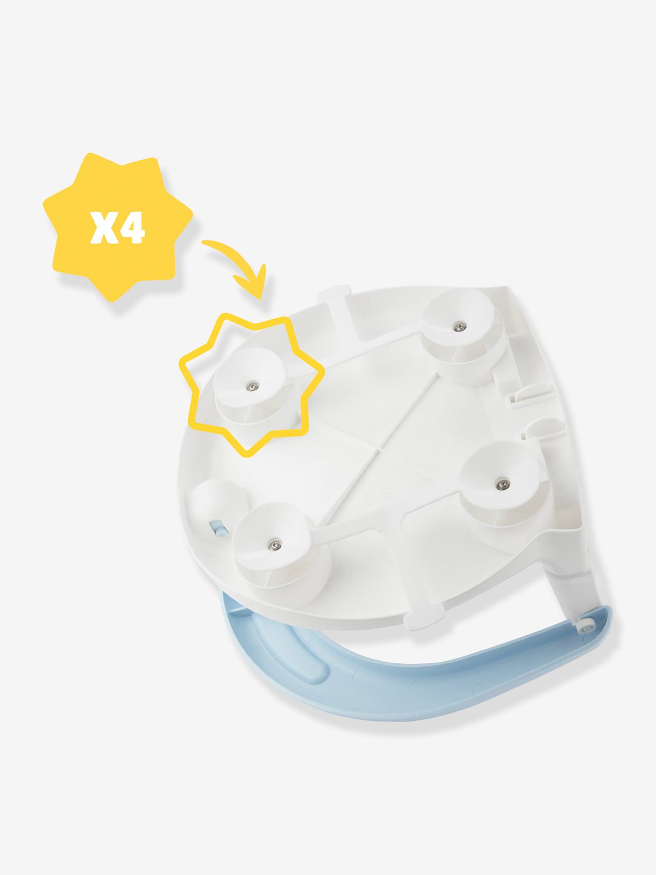 Fauteuil de bain pliable BADABULLE Raton bleu blanc