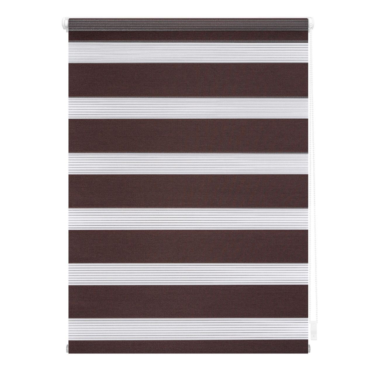 Lichtblick Duo-Rollo Klemmfix, ohne Bohren - Dunkelbraun, 80 cm x 150 cm (B x L)