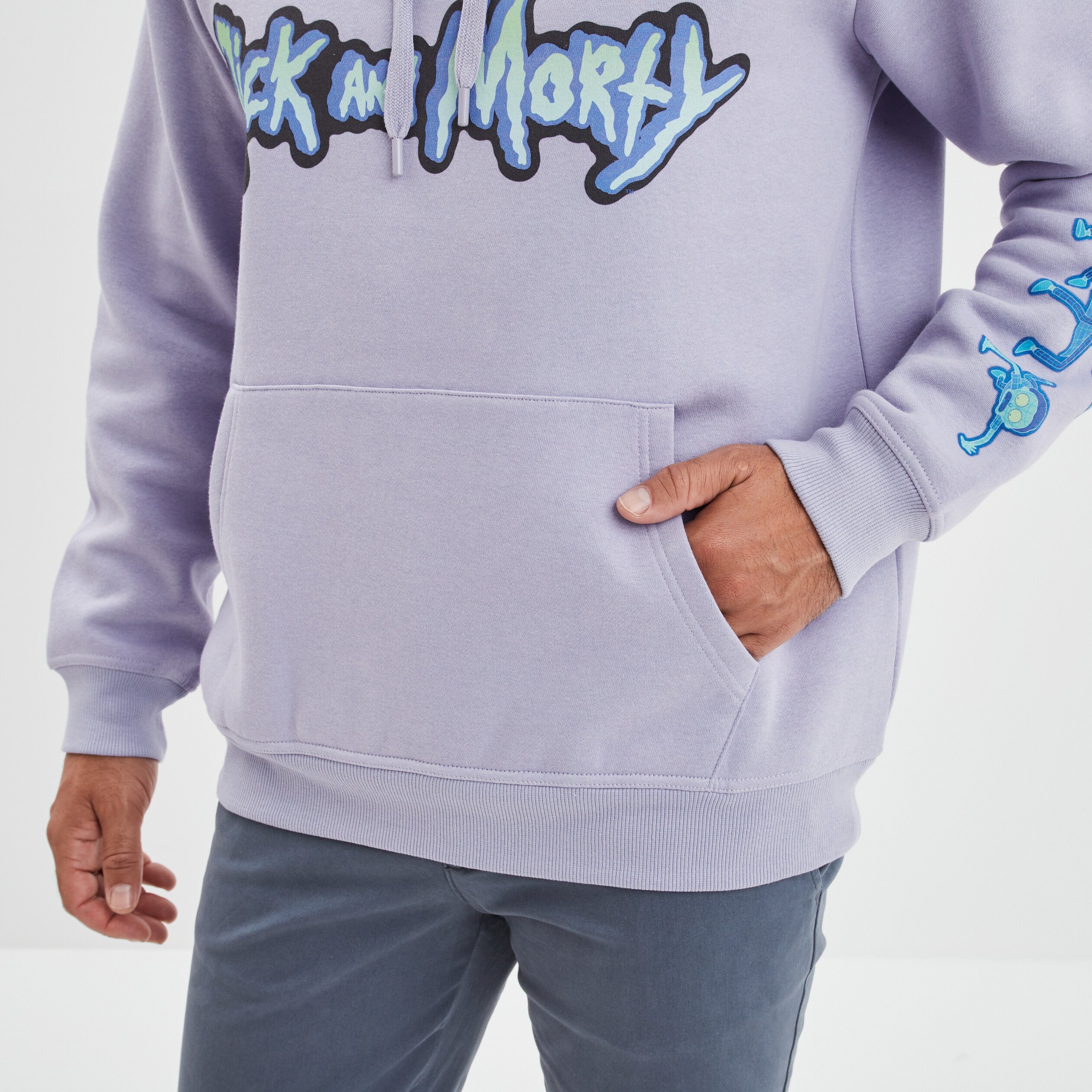 Sweat à capuche hoodie Rick et Morty parme homme | La Halle