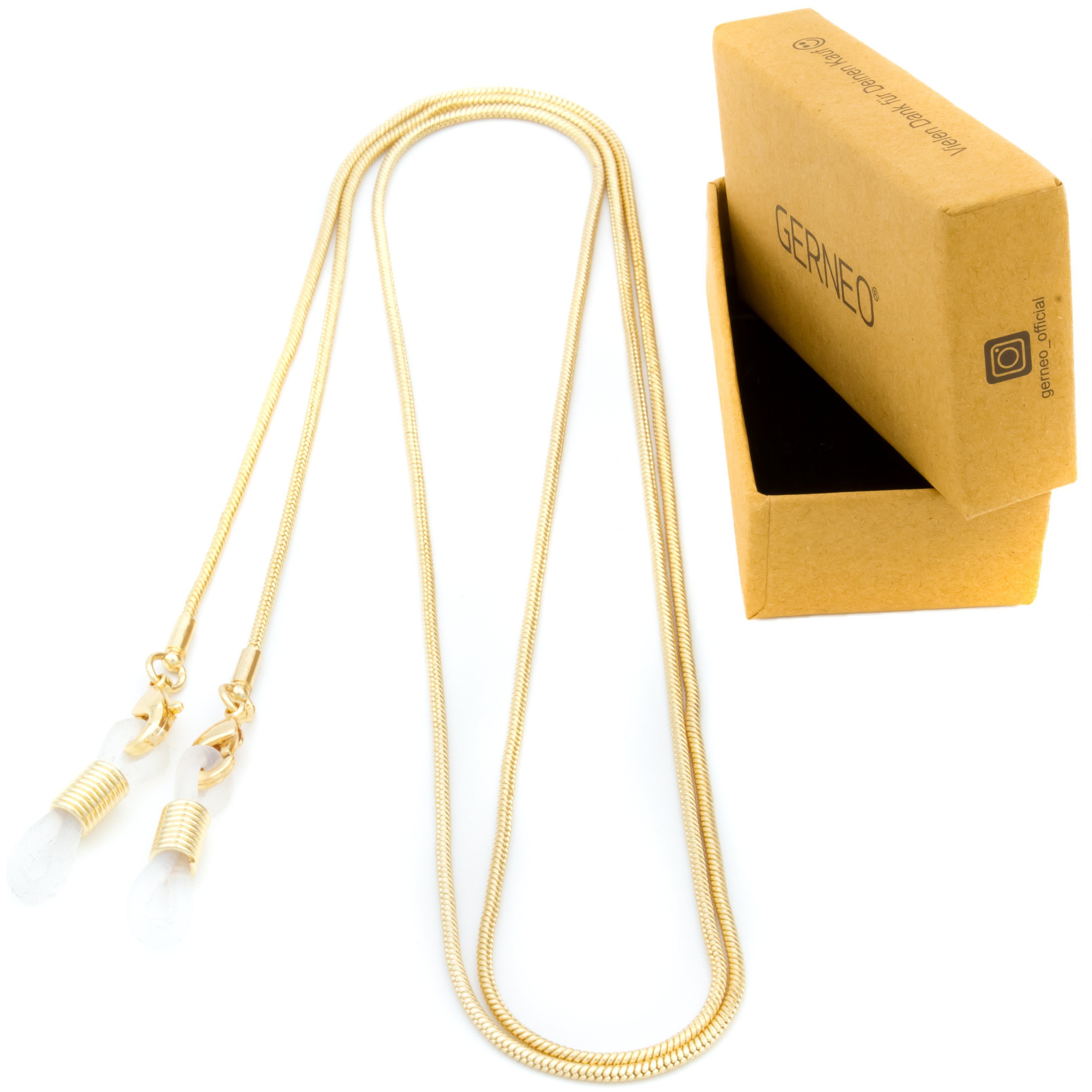 GERNEO Brillenkette GERNEO® - DAS ORIGINAL - Amalfi - korrosionsbeständig - feingliedrig, Versiegelung aus 18 Karat Gold oder 925er Silber, verfärbt nicht