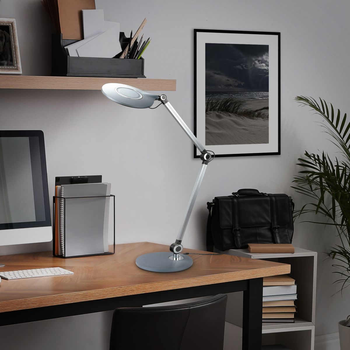 Briloner LED Tischleuchte Office anthrazit