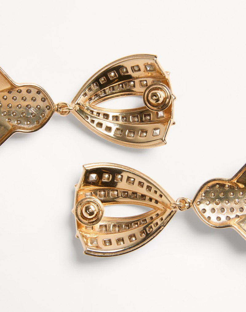 Pas Plus øreringe i metal, harpiks, emalje og Swarovski® krystaller