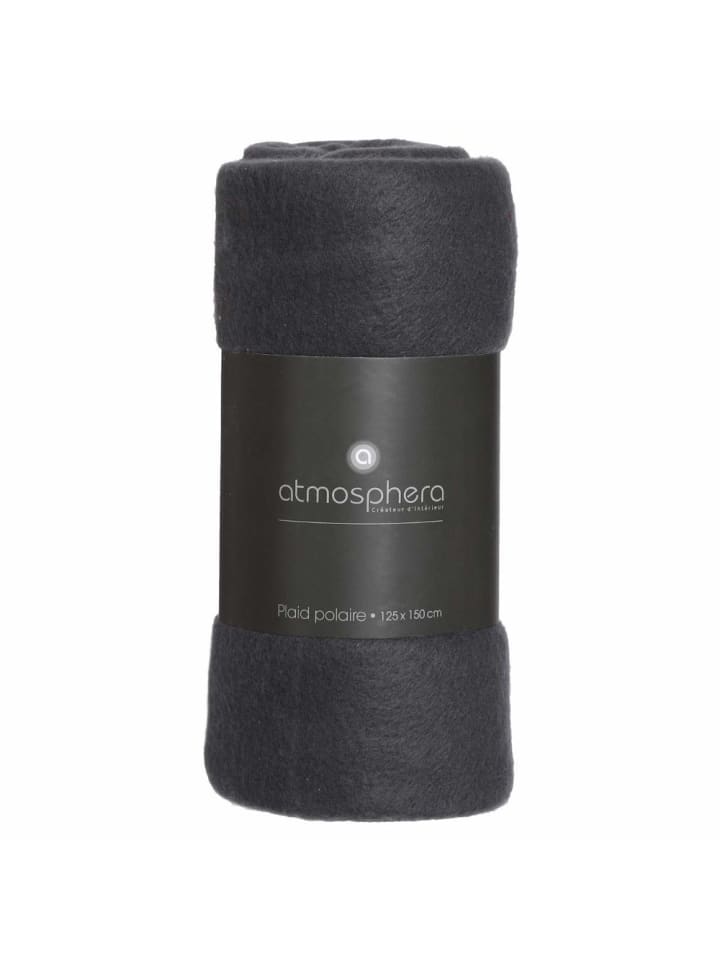 Atmosphera Créateur d'intérieur Fleecedecke in anthrazitfarben günstig kaufen onesize
