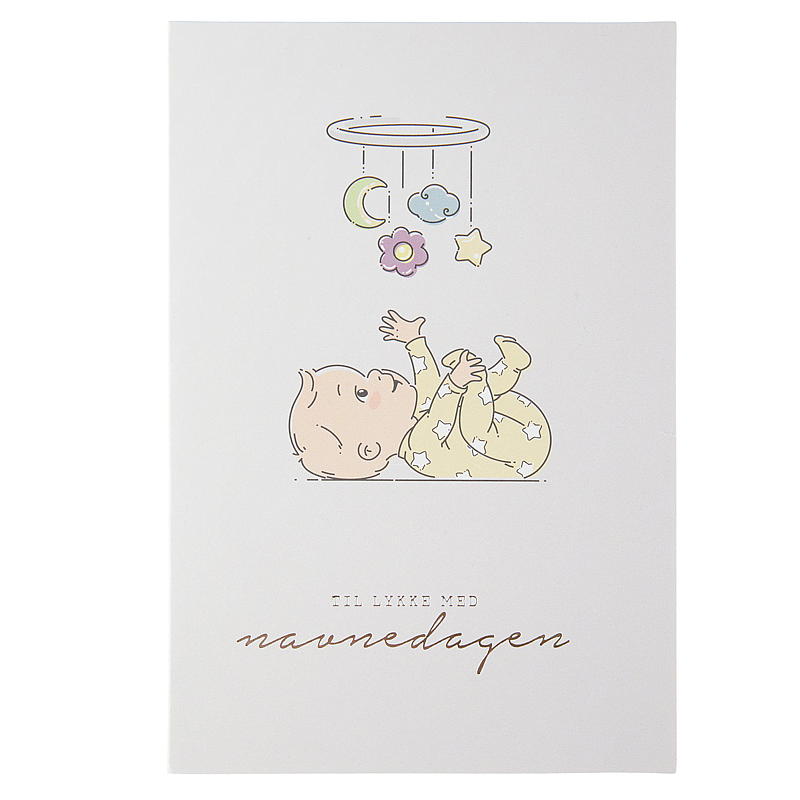 Kort navnedagen, baby m/uro