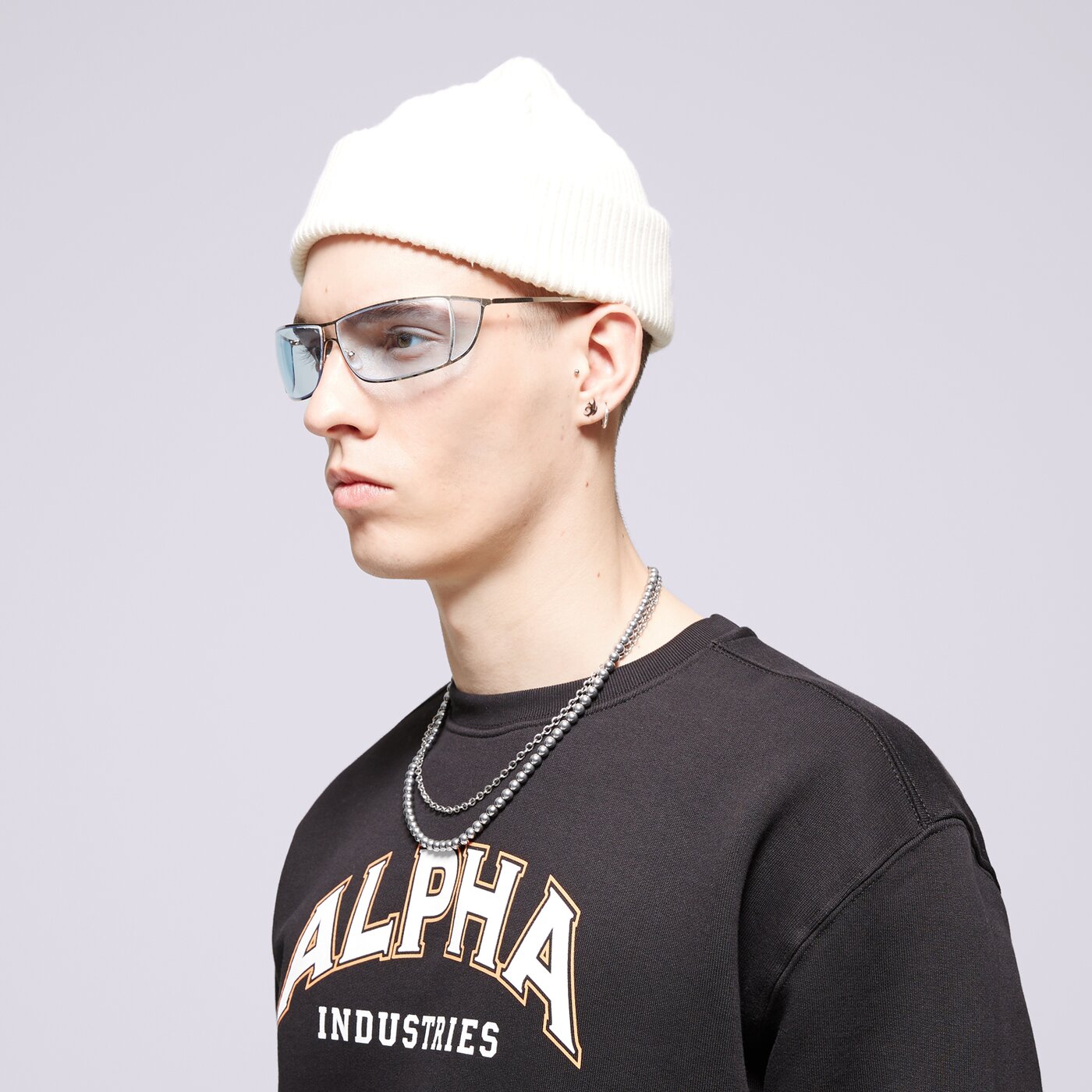 ALPHA INDUSTRIES SWEATSHIRT COLLEGE SWEATER Schwarz