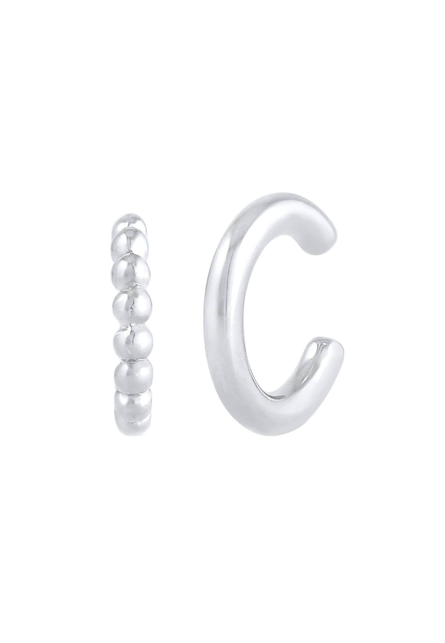 Set di 2 ear cuff da donna Elli, minimalisti e con sfere, in argento sterling 925.