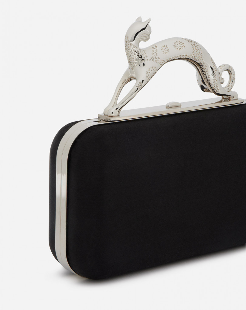 MINAUDIERE CHAT EN SATIN