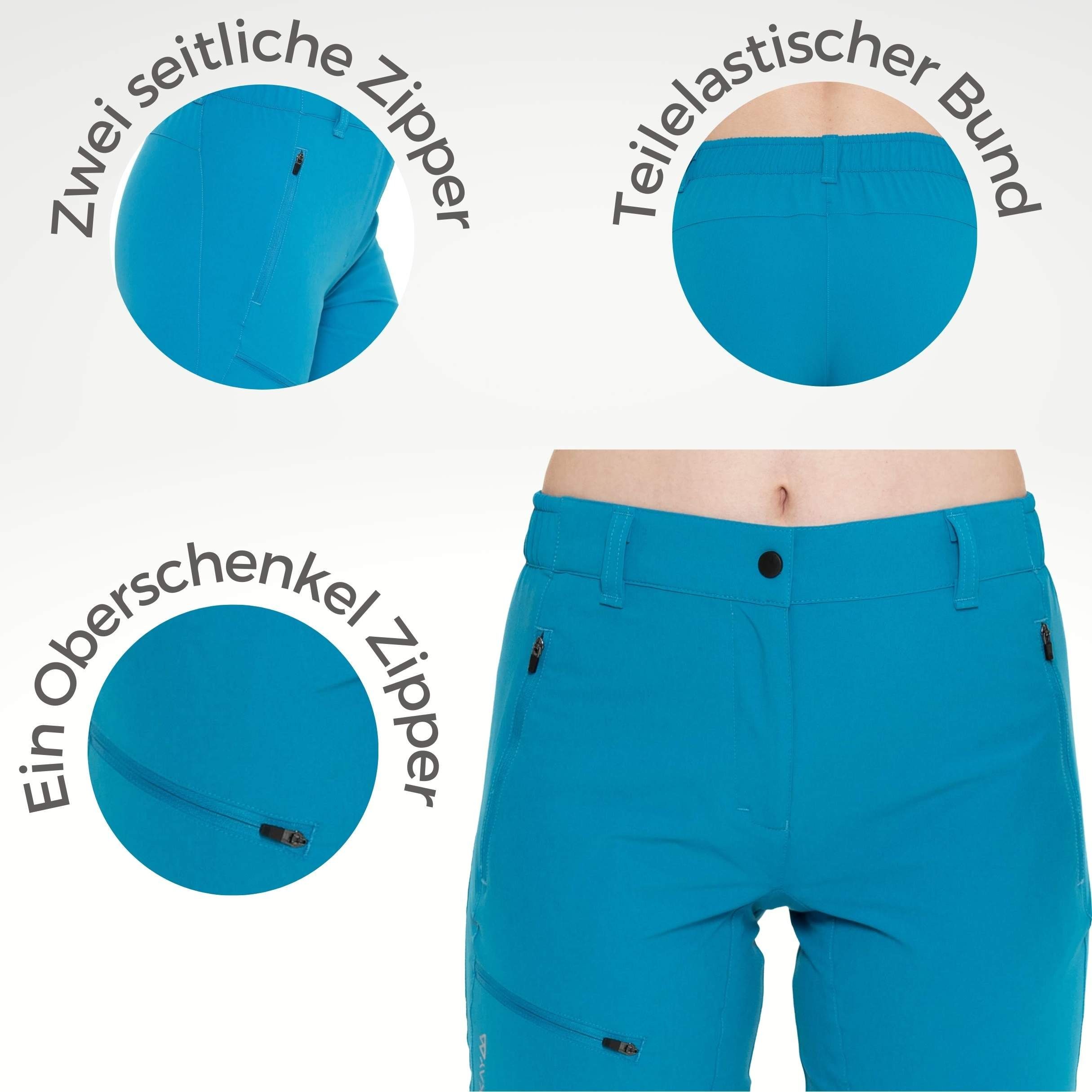Kaymountain Trekkinghose Damen Trekking Wander Outdoor Hose Sevilla Classic Light Laguna 46
