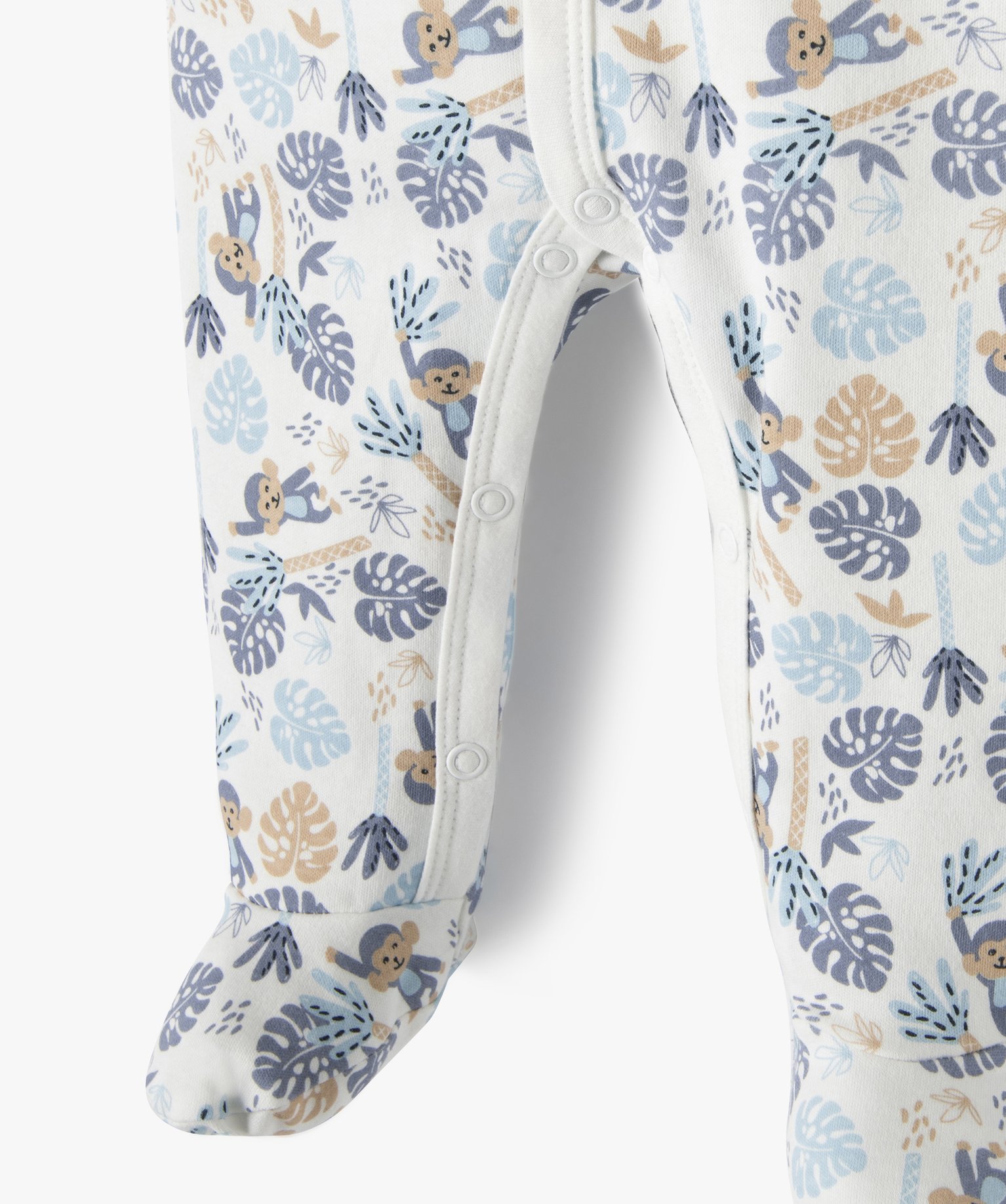 Pyjama bébé en jersey à fermeture ventrale pressionnée e... ecru | GEMO
