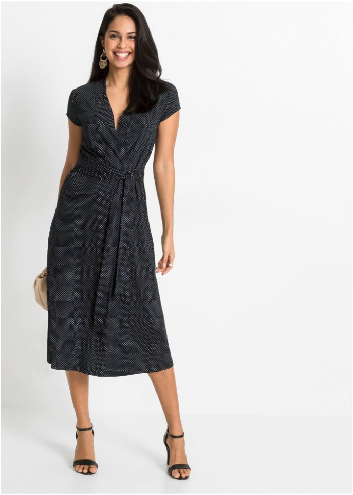 Jerseykleid mit Wickeloptik