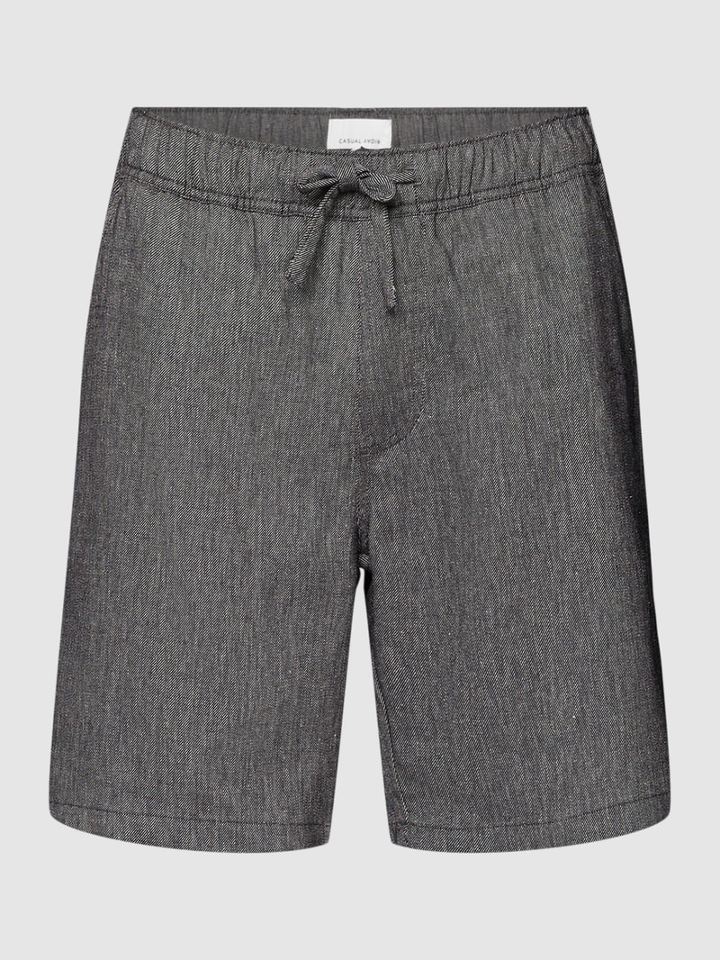 Bermudas mit Leinen-Anteil in marineblau