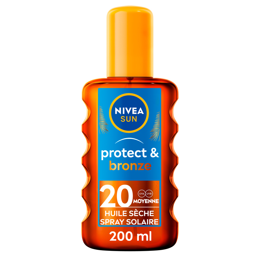 nivea PROTECTION SUN  - Spray Protect&Bronze 200ml Protection Huile sèche solaire FPS20